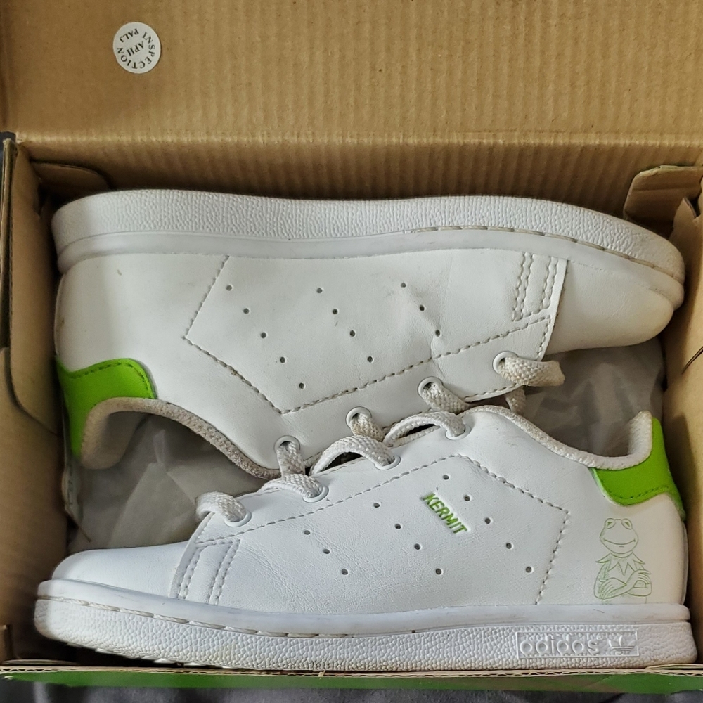 Adidas Stan Smith Toddler Boys Sneakers, White, Size 8.5C